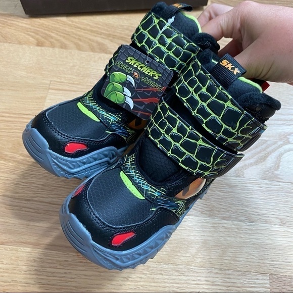 Skechers Skech-Sauras Light Up Sneaker Boots Water Repellant NEW 11 12 13 - Picture 5 of 7